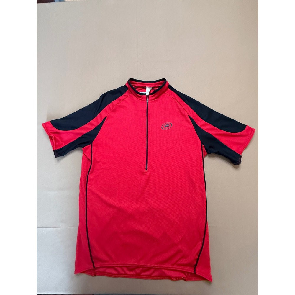 Performance Bike Red Cycling Jersey Half Zip Short‎ Sleeve Athletic L